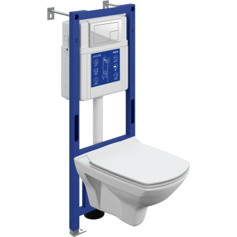 Комплект CERSANIT AQUA 40 SMART M кнопка CORNER пластик белый Комплект CERSANIT AQUA 40 SMART M кнопка CORNER пластик белый