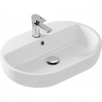 Раковина CERSANIT на столешницу CASPIA 60 OVAL 1 отверстие