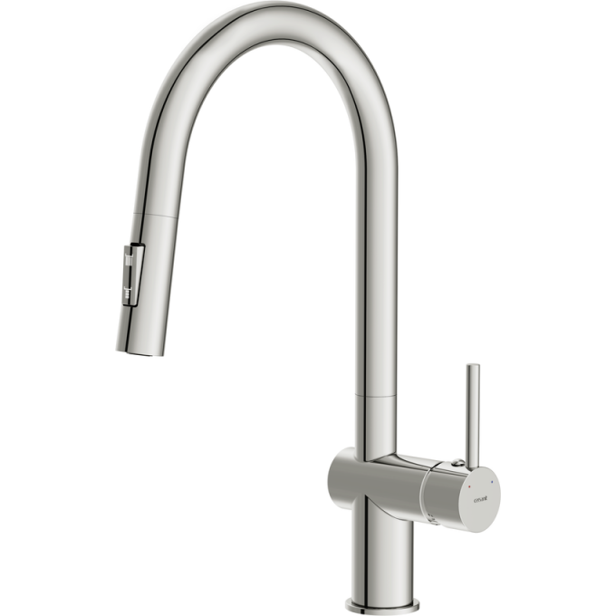 Смеситель CERSANIT для кухни BRASKO однорычажный с выдвижным изливом, хром 64841