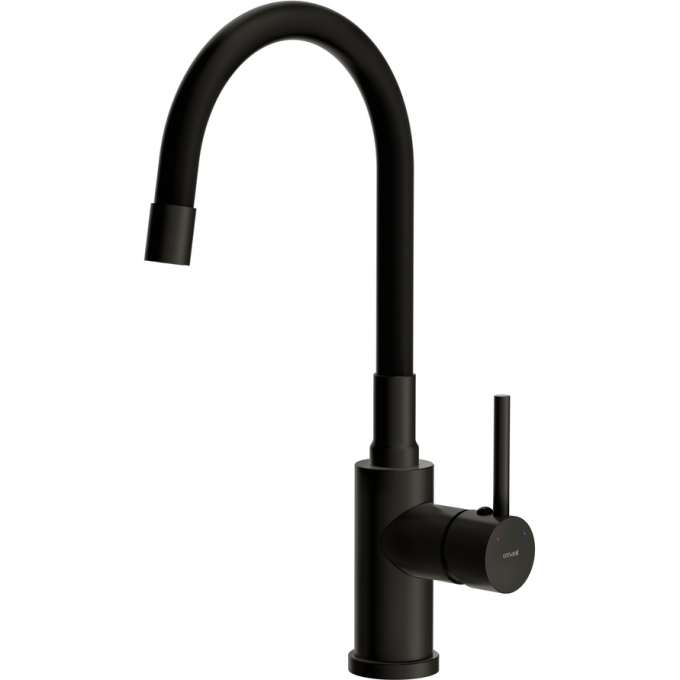 Смеситель CERSANIT для кухни MELAR однорычажный с гибким изливом, черный 68234