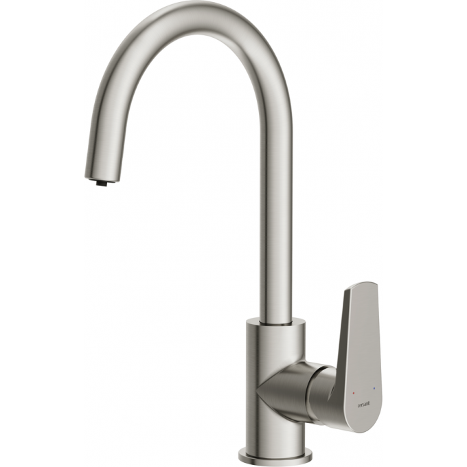 Смеситель CERSANIT для кухни MODUO однорычажный с фильтром, никель 68222