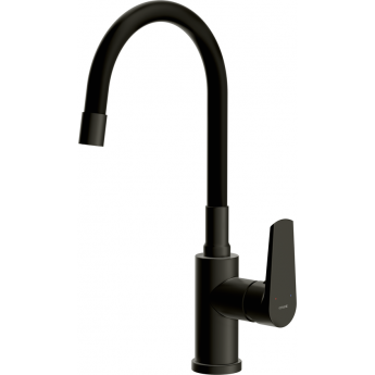 Смеситель CERSANIT для кухни MODUO однорычажный с гибким изливом, черный