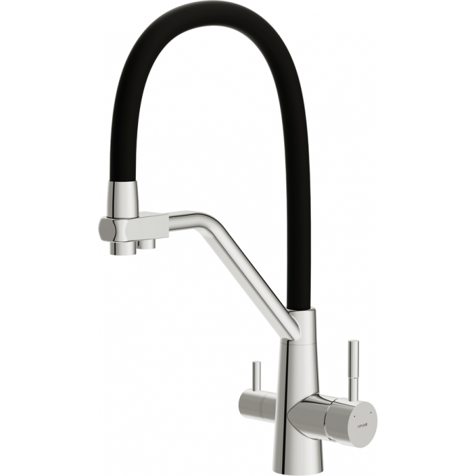Смеситель CERSANIT для кухни VIVO однорычажный с фильтром с гибким изливом, хром 68217