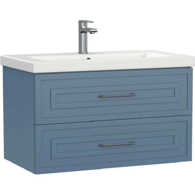 Тумба под раковину CERSANIT CLASSIC , 80 см, подвесная, голубая матовая 69091