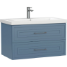Тумба под раковину CERSANIT CLASSIC , 80 см, подвесная, голубая матовая 69091