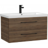 Тумба под раковину CERSANIT LARA , 80 см, подвесная, орех табак 69160